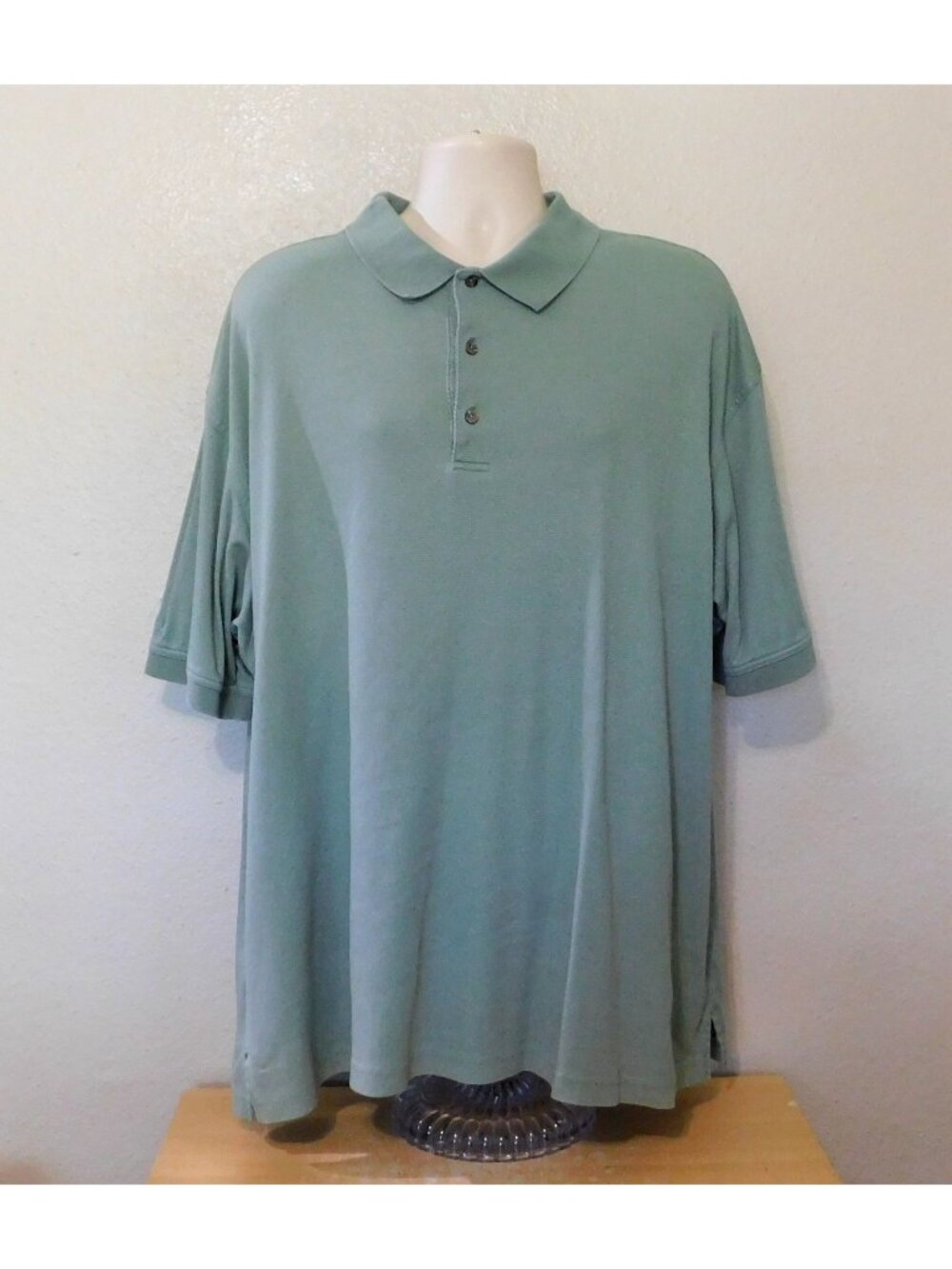 Ping Collection Polo Golf Shirt Mens 2X Sage Green Musket Logo Cotton Poly Blend